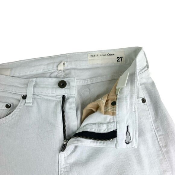 Rag and Bone Dre Capri in White Distressed - Picture 4 of 6